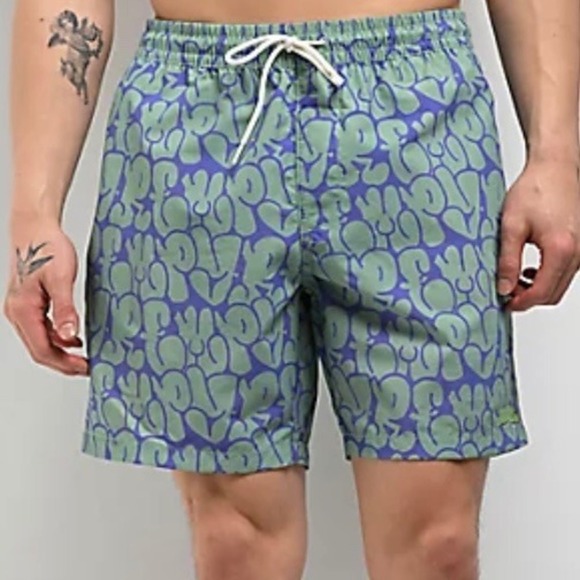 Empyre Other - NWT - men's Empyre Bubble Floater Board Shorts – Light Pastel Green Size Medium